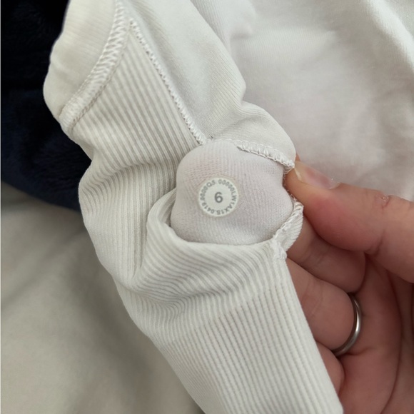 Lululemon White Ribbed Tank Top - Picture 3 of 4